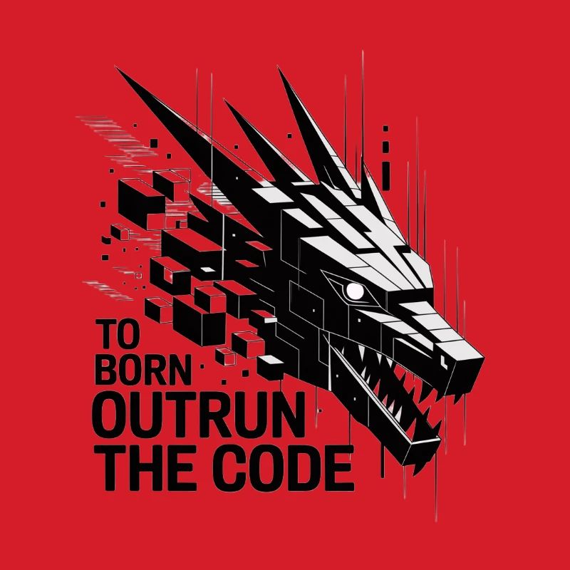 Dragon géométrique Outrun le Code