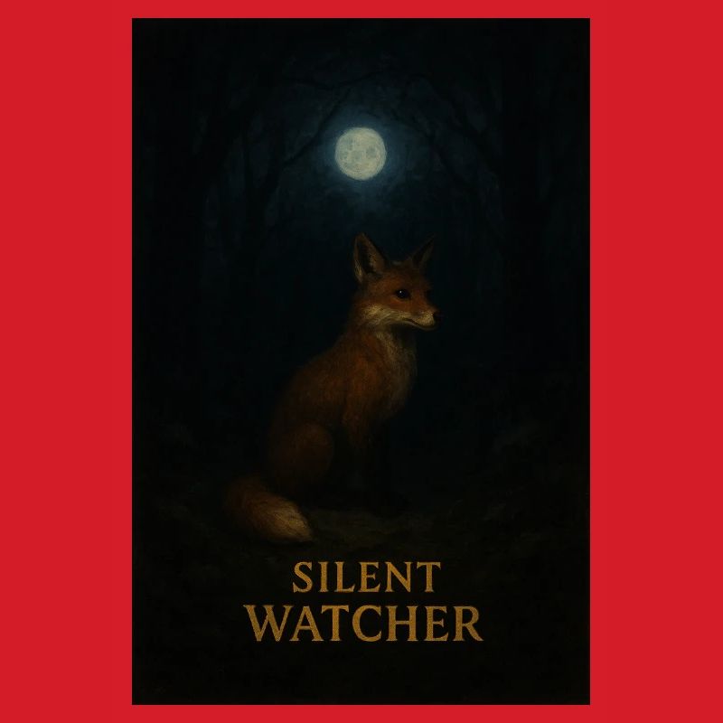 Silent Waiting Fox im Mondlicht