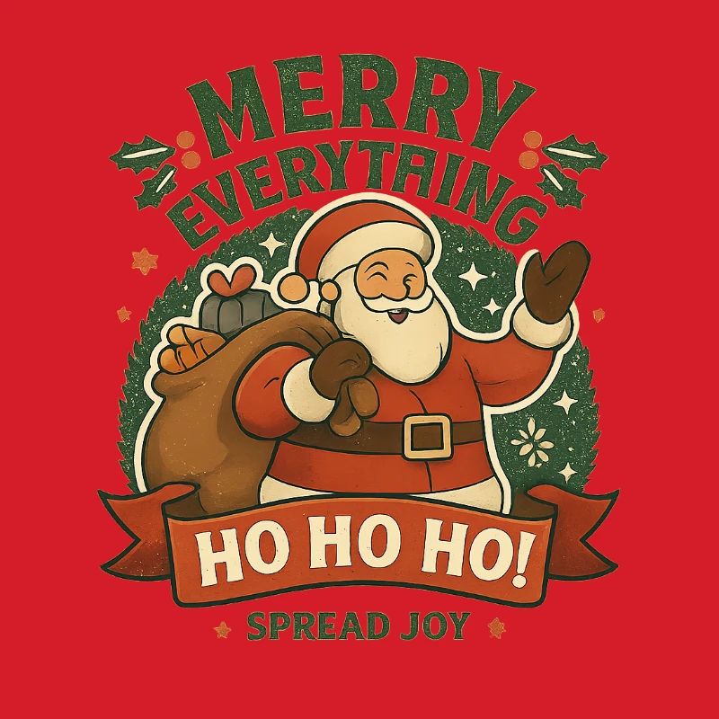 Santa Spread Joy Weihnachtsmotiv