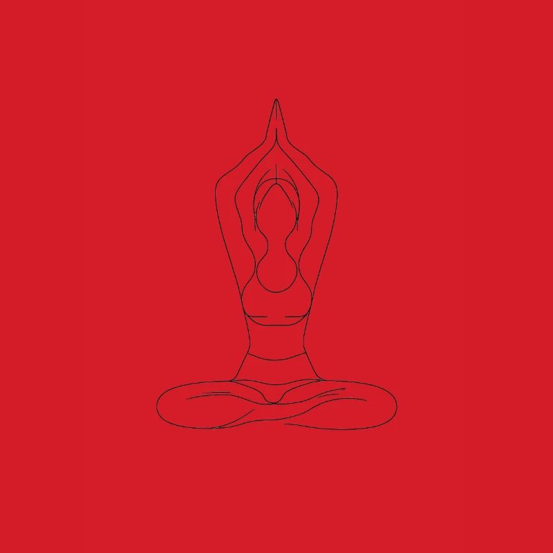 Zen-Silhouette der Yoga-Pose