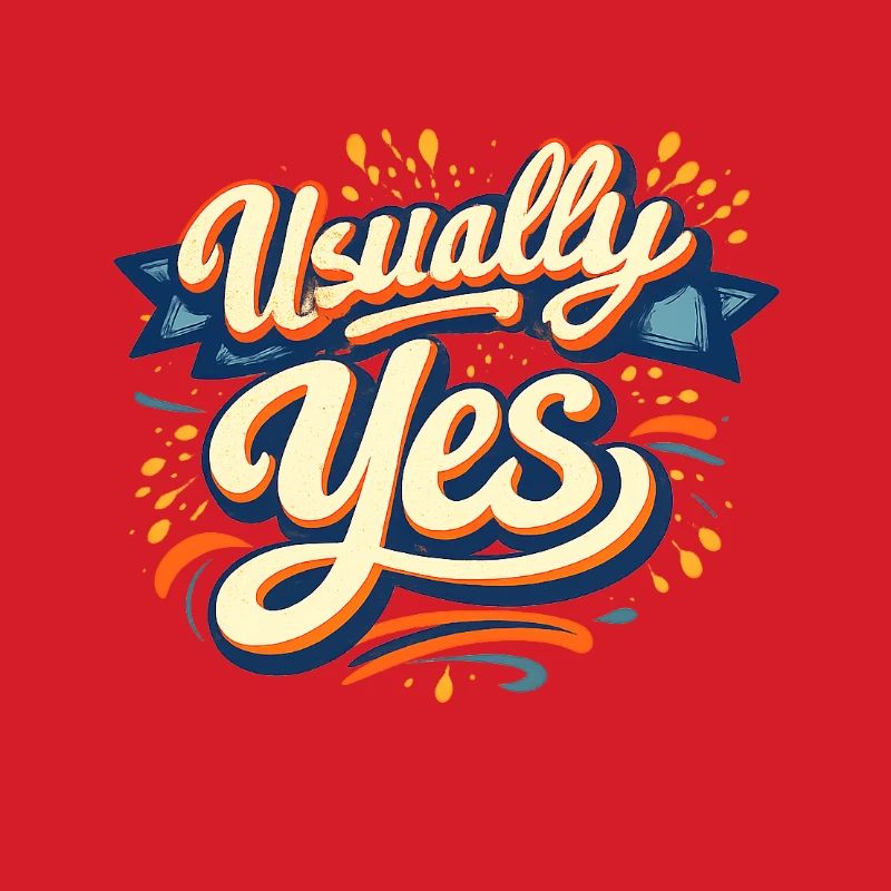 Usually Yes Retro Script