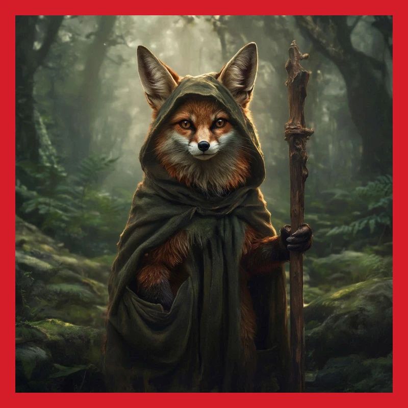 Waldfuchs im Druidencape