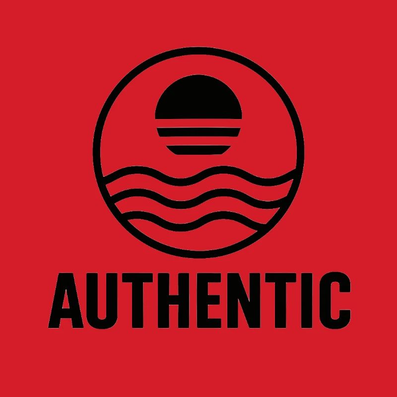 Authentic Sun Circle Wave Logo