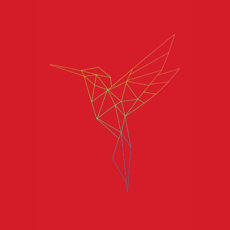 Geometrischer Regenbogenvogel