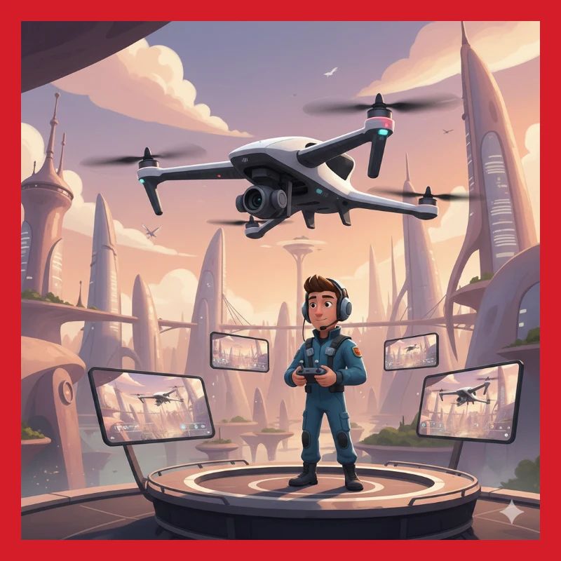 Pilote de drone à Neon Town