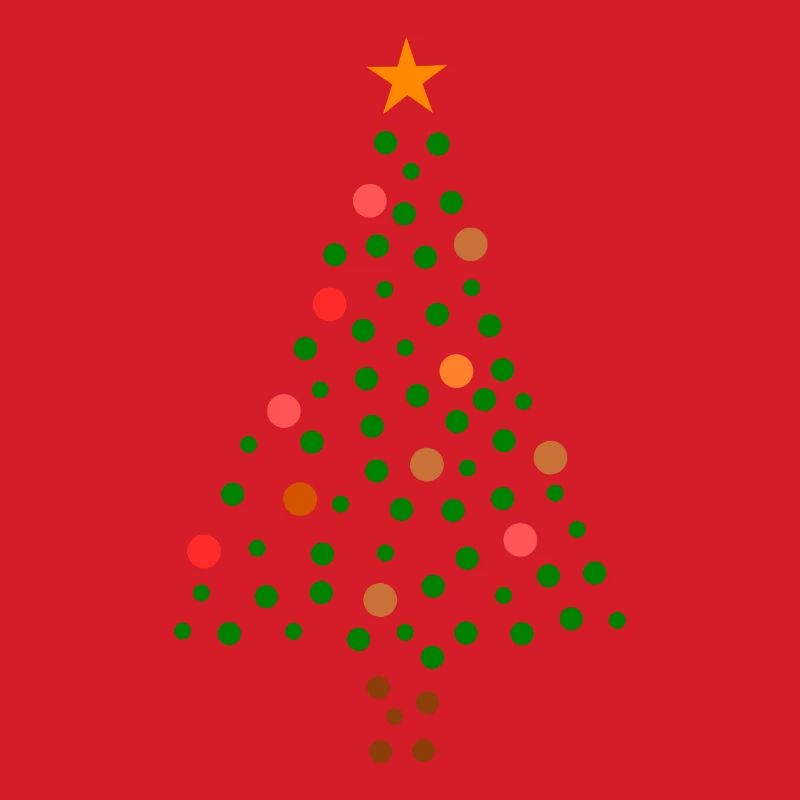 Weihnachtsbaum - Gepunktet