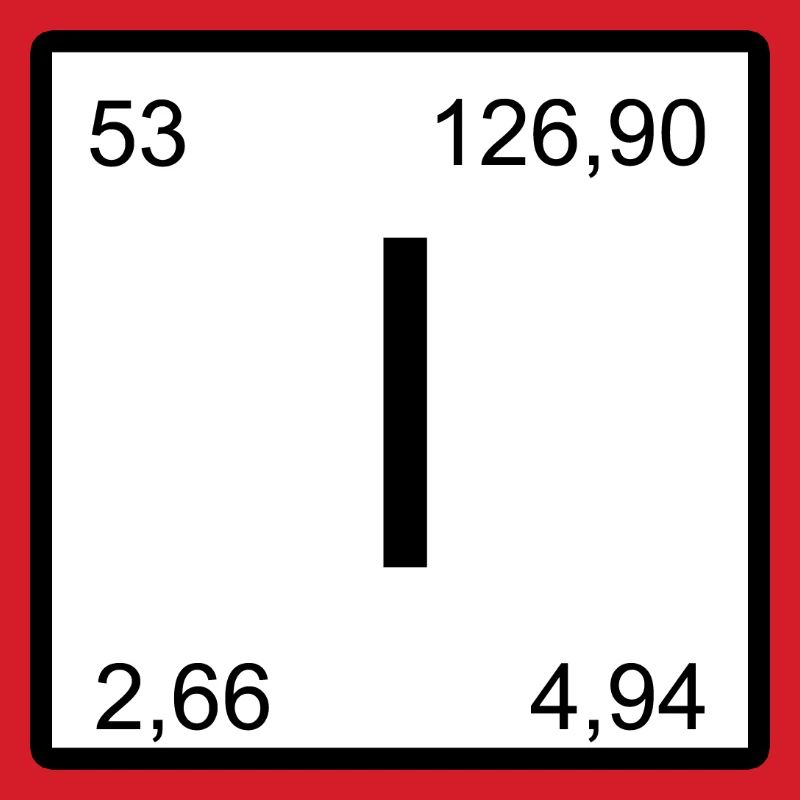 Iod Jod Element Periodensystem Elementsymbol