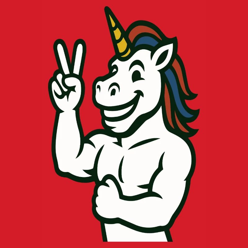 Einhorn-Friedenszeichen Illustration