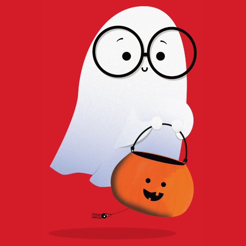 Geist mit Kürbiskorb