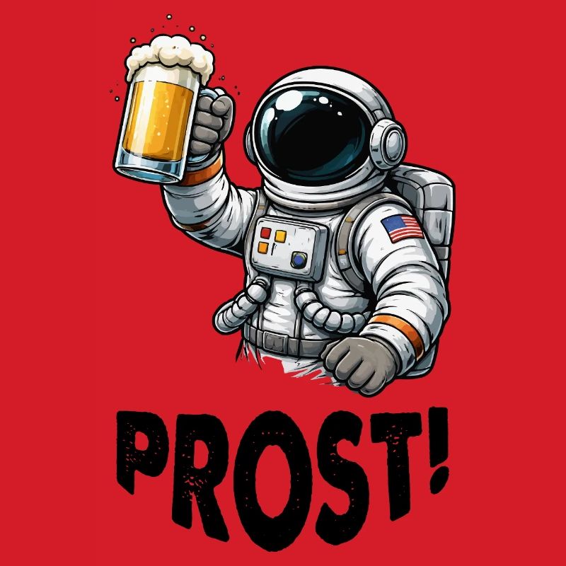 Astronaut mit Bierglas