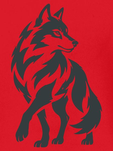 Geometrischer Wolf – Silhouette