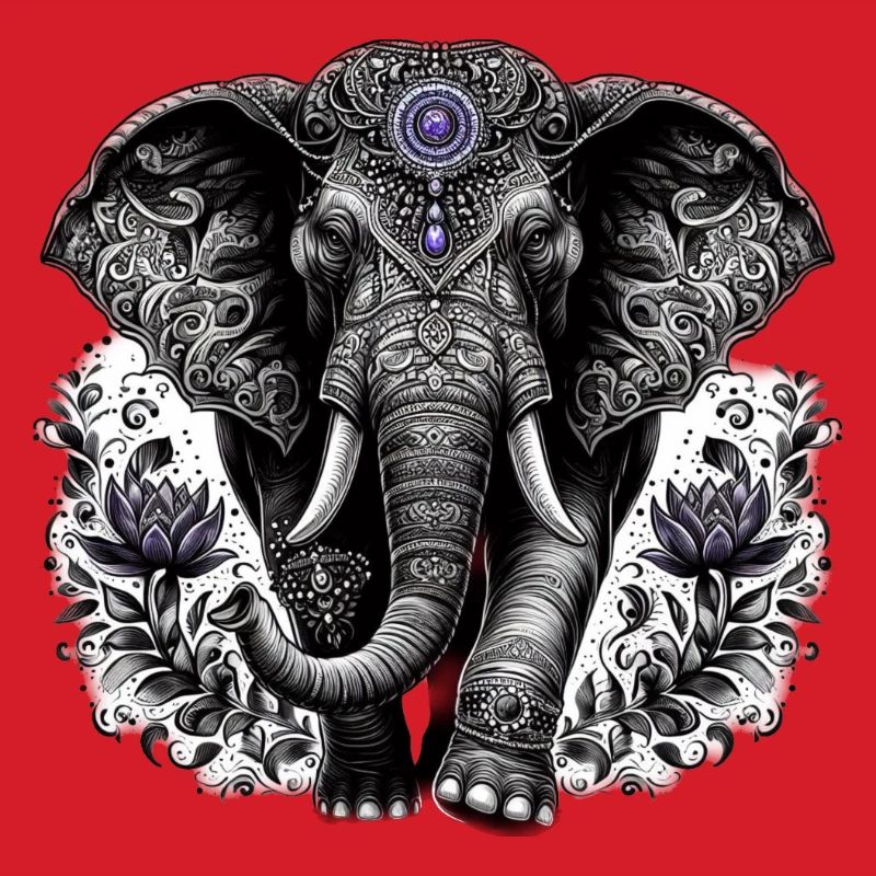 Elefant mit Kopfschmuck