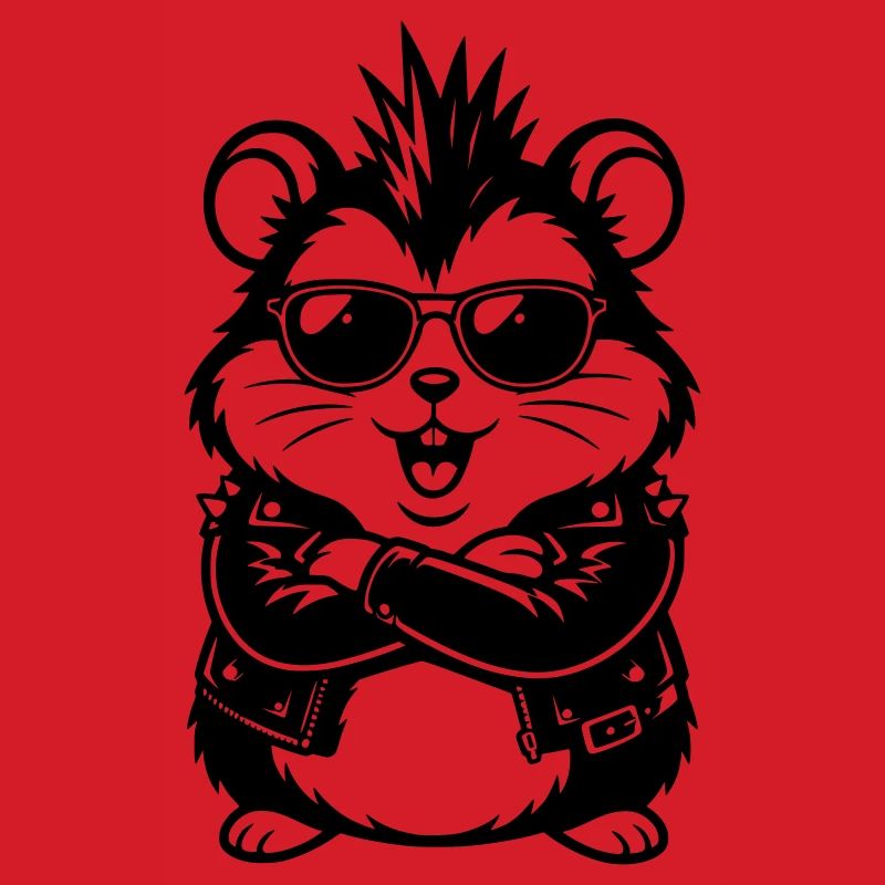 Punkhamster Mit Sonnenbrille