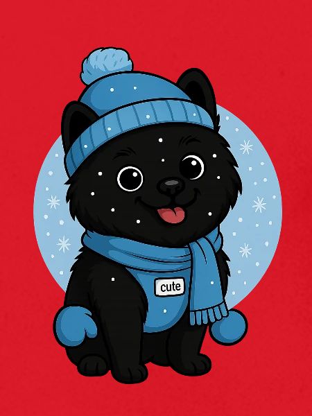 Cuddly Dog Winter Magic