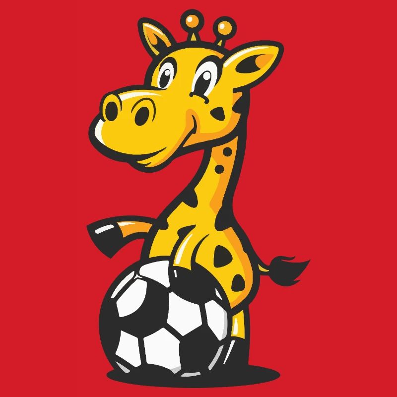 Giraffe Fußball Comic