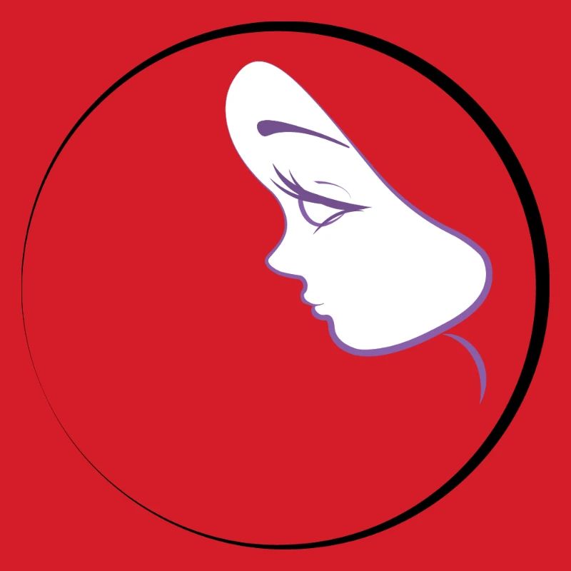 Lila weibliche Silhouette