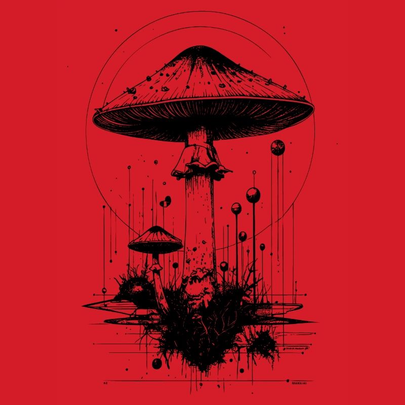 Toadstool, in geometric shapes