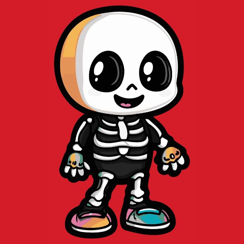 Skeleton Cute Halloween Comic