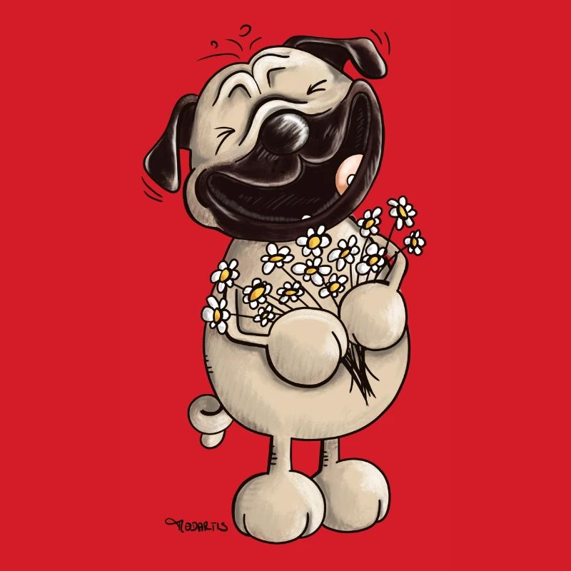 Süßer Mops - Möpse - Mopsfideler Mops - Geschenk