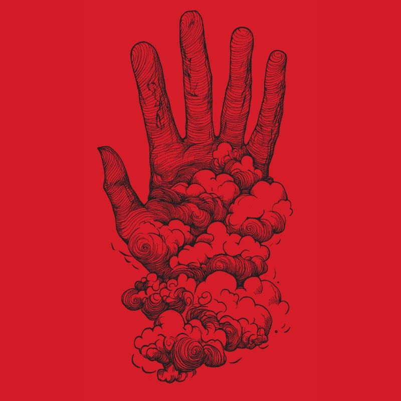 Hand in the clouds