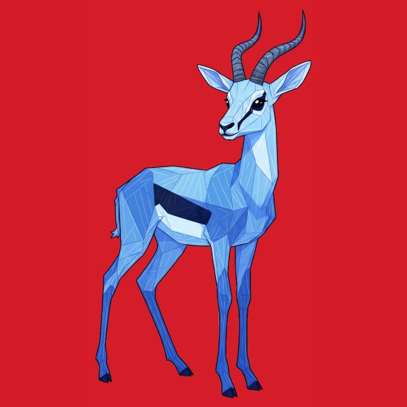 Blauer Geo-Rehbock
