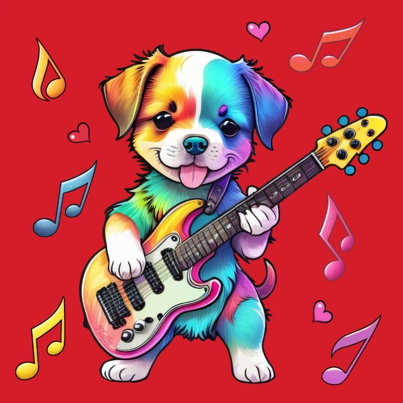 Rock Star Hound Welpe – Regenbogen