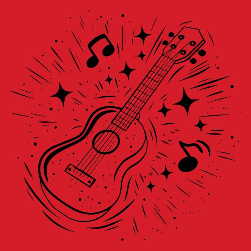 Ukulele Line Art