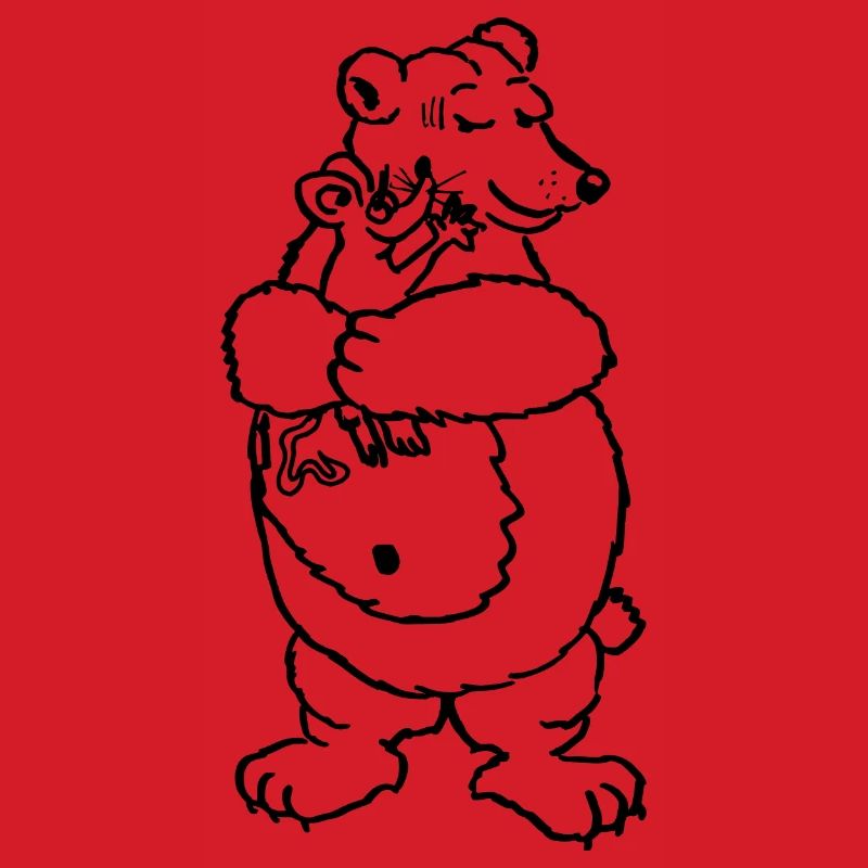 Mouse Bear Hug Love Mouse Bear