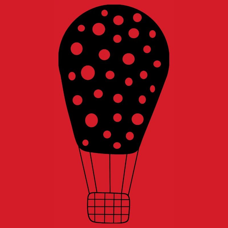 Heißluftballon schwarz