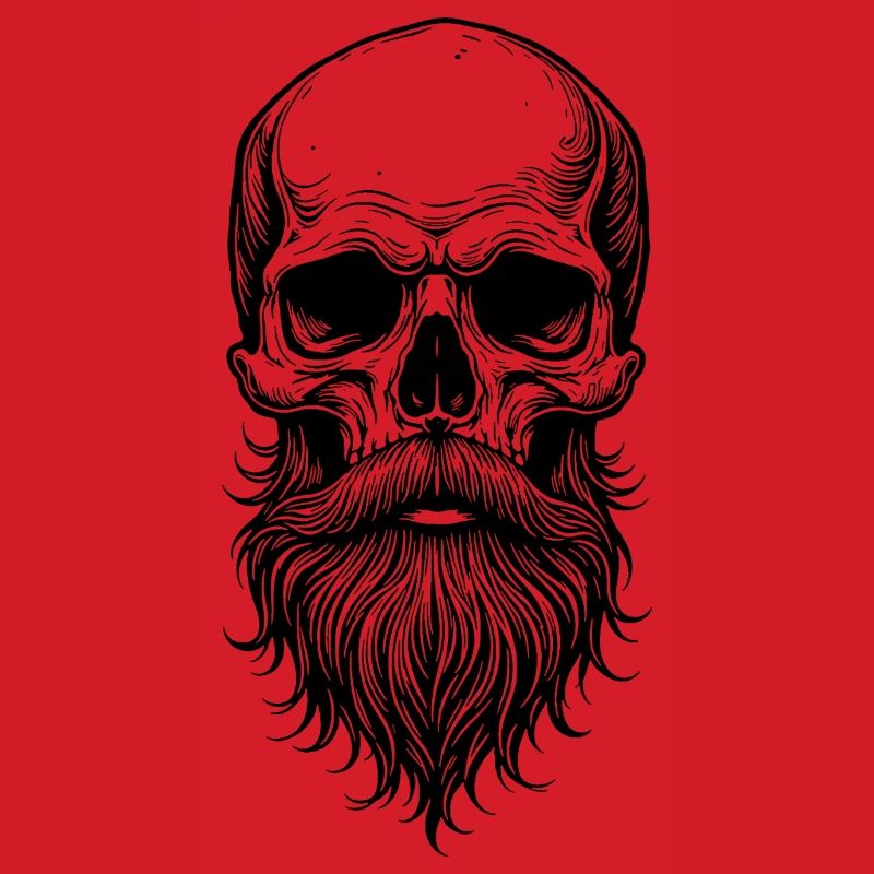 Skull mit Bart