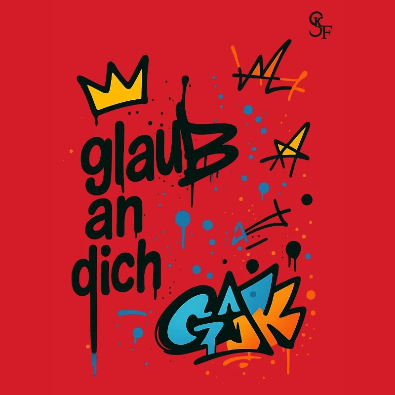 Graffiti Glaub An Dich Design