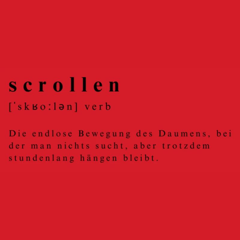 Scrollen – Die Kunst der Daumen-Akrobatik