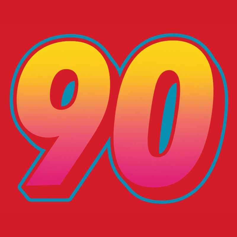 90er Gradient Jubeldesign