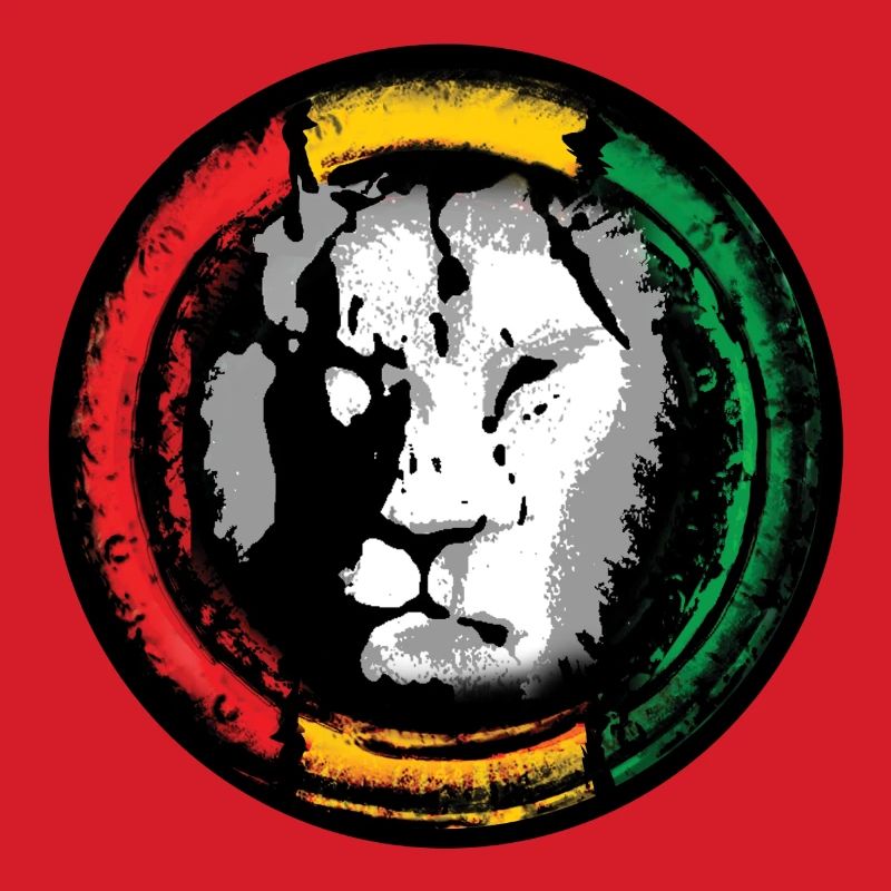 Reggae Löwe im Rasta Stil
