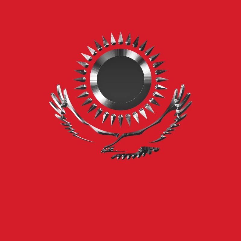Kazakhstan Eagle steppe eagle silver flag flag