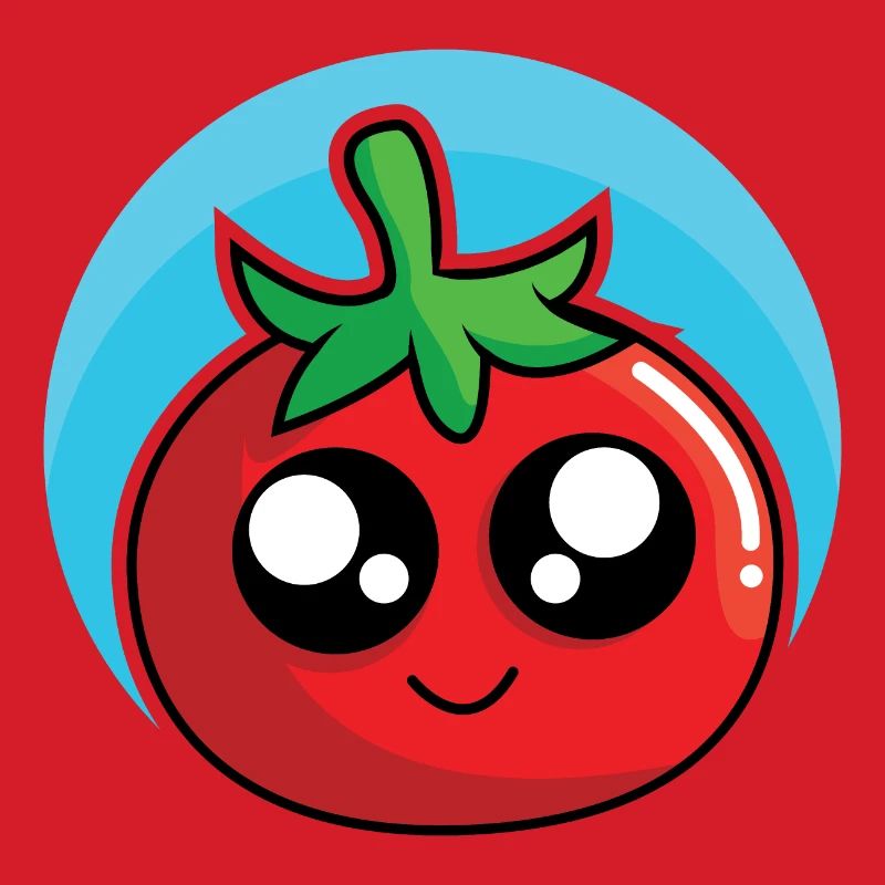 Fröhliche Tomate