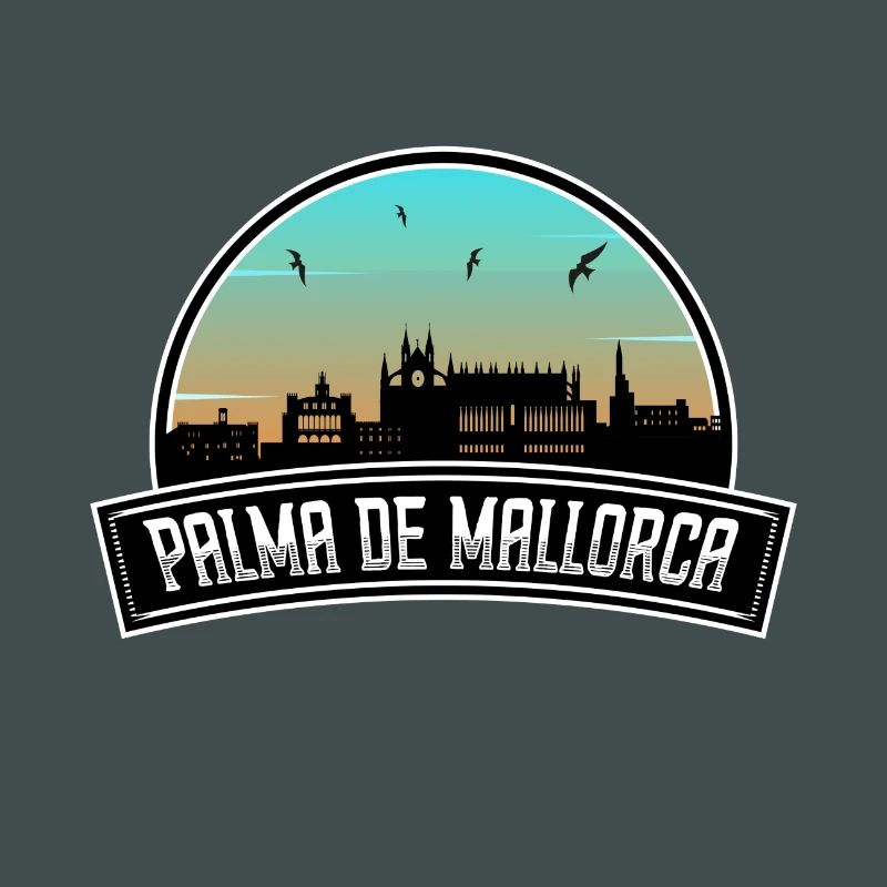 Palma De Mallorca Spanien Skyline Spanisches Souvenir