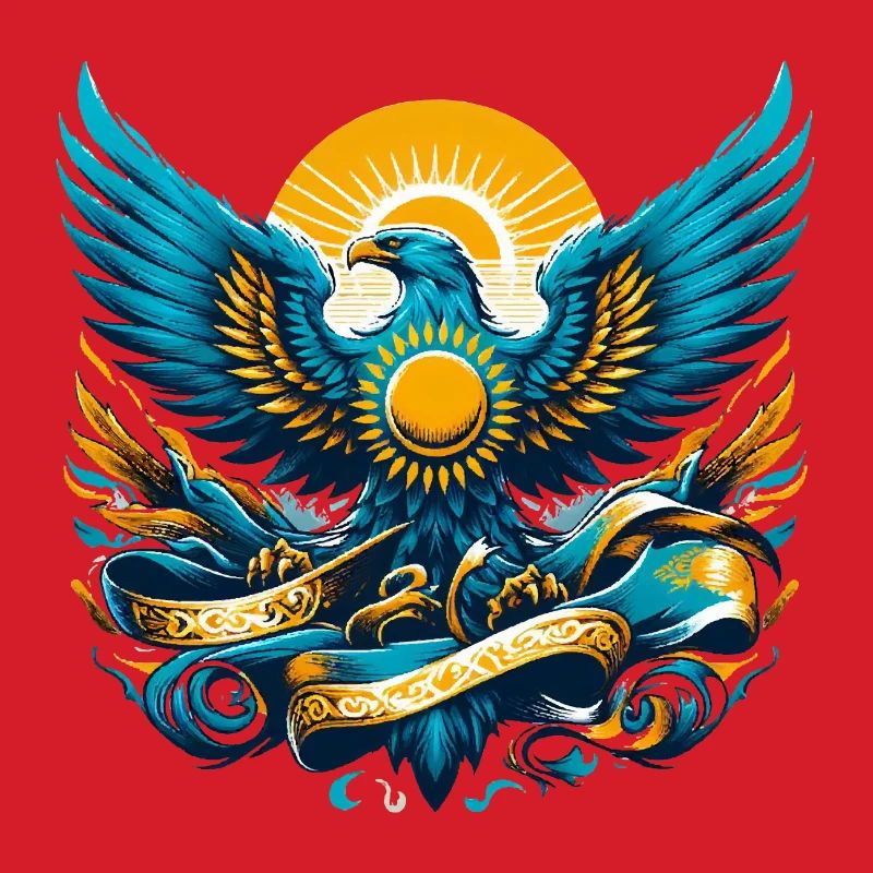 Kazakhstan Eagle Flag Flag Dynamic Gift