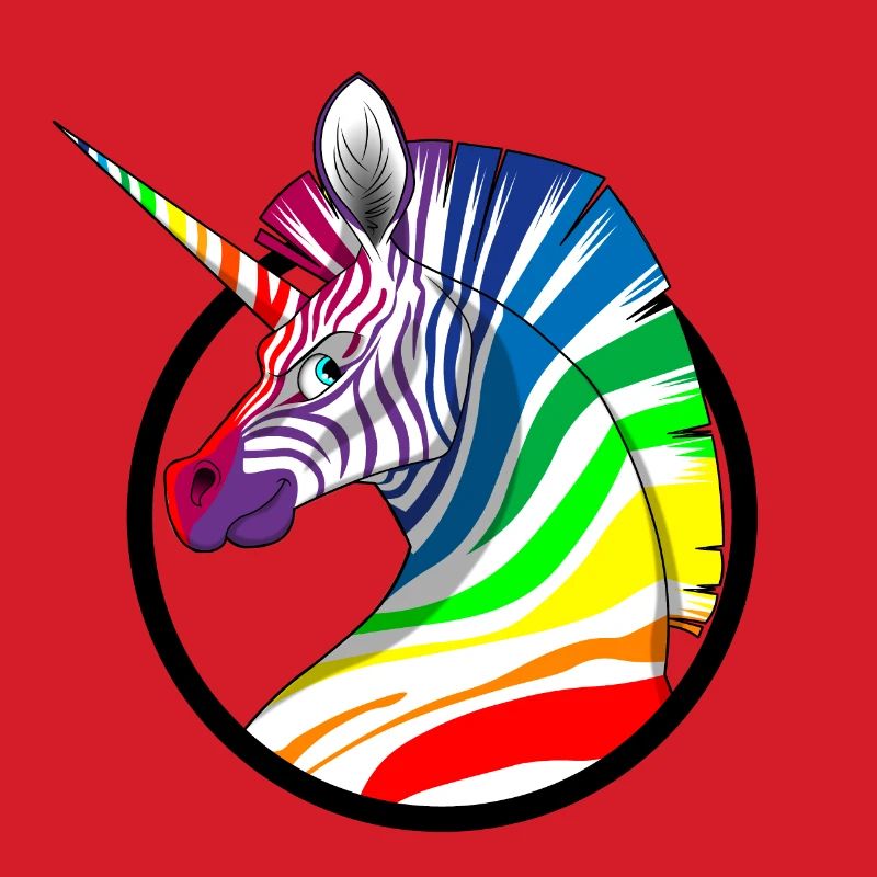 Regenbogen Einhorn Zebra