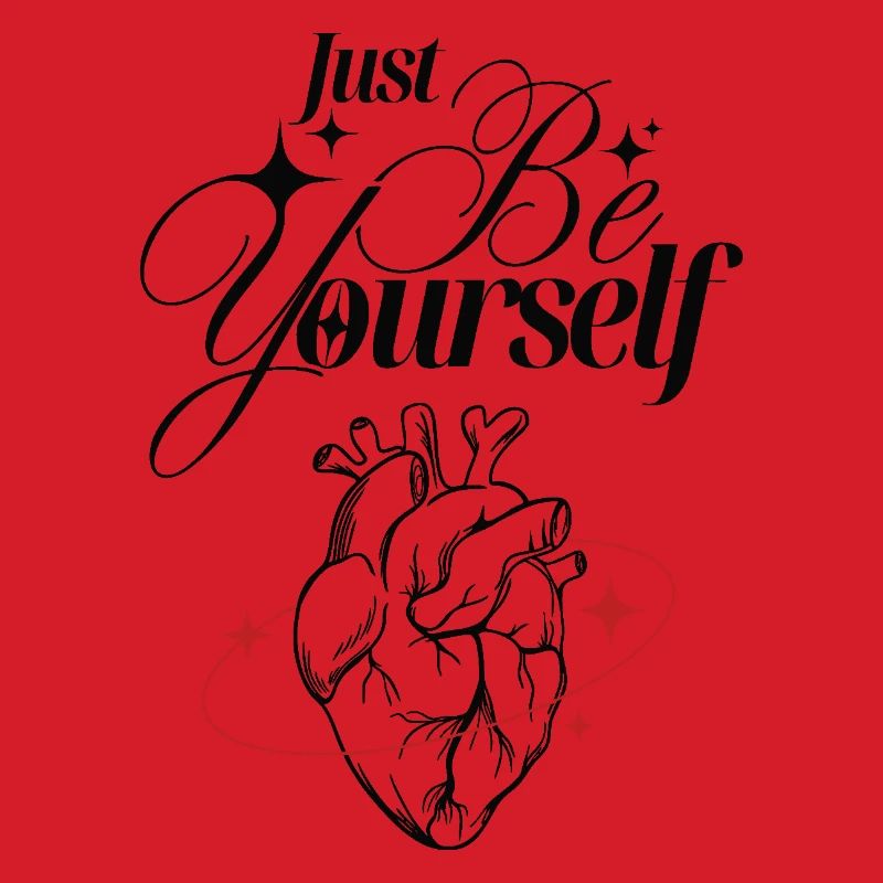 Just Be Yourself – Herz & Schriftzug