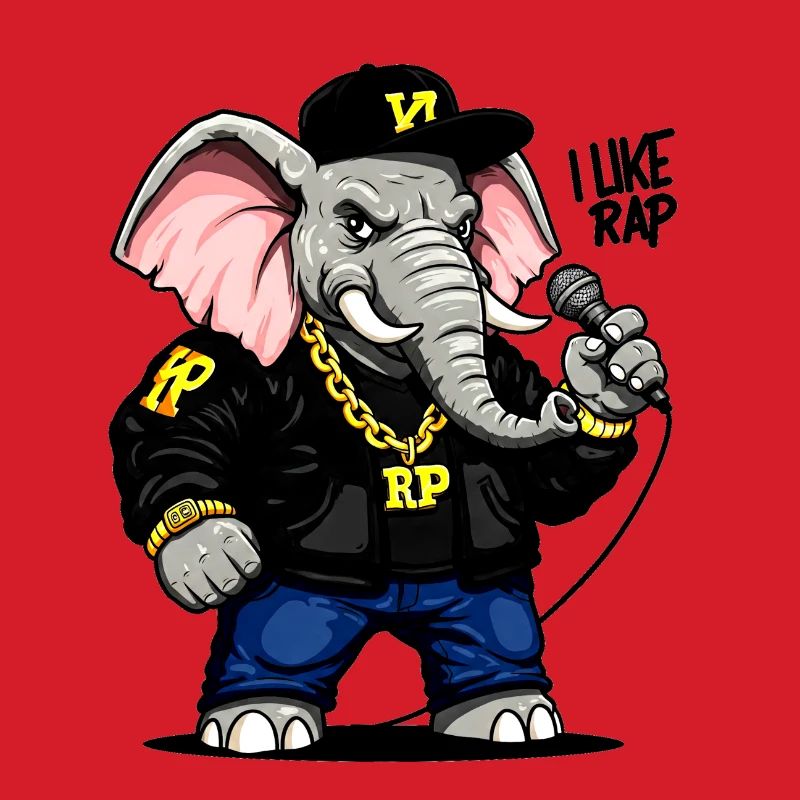 Rapper-Elefant: einzigartiger urbaner Style!