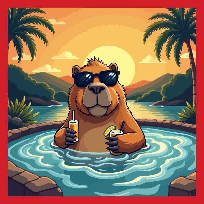 Chillbara Vibes - Capybara im Chillmodus