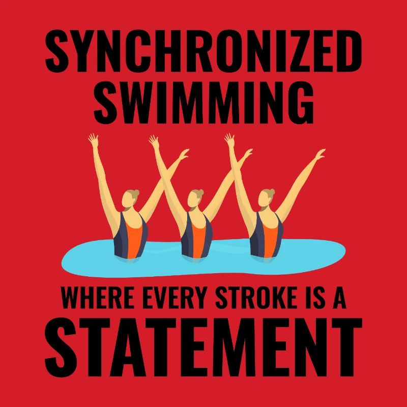 Triumphierende Synchro-Schwimmer