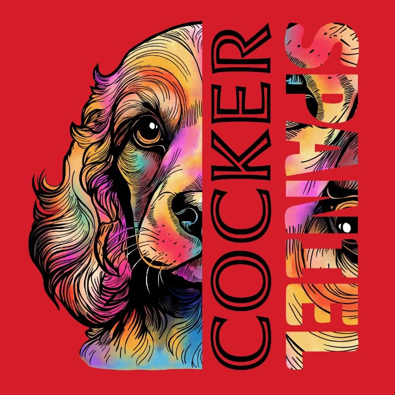 Farbenfroher Cocker Spaniel