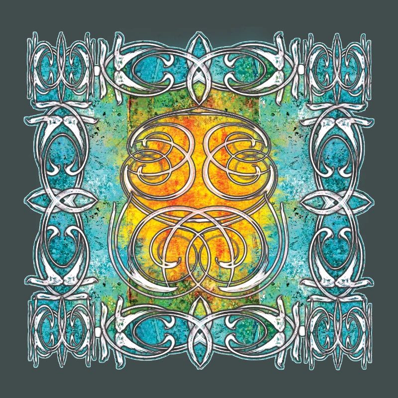 Celtic pattern with sun motifs