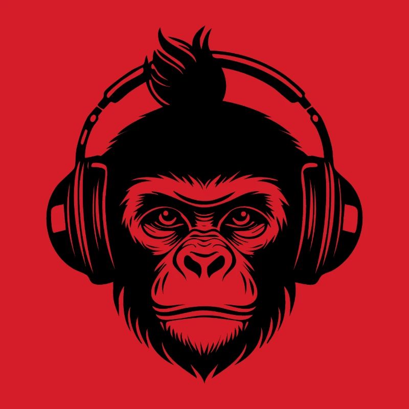 Beat Maker Monkey Head Studio Session Chemise
