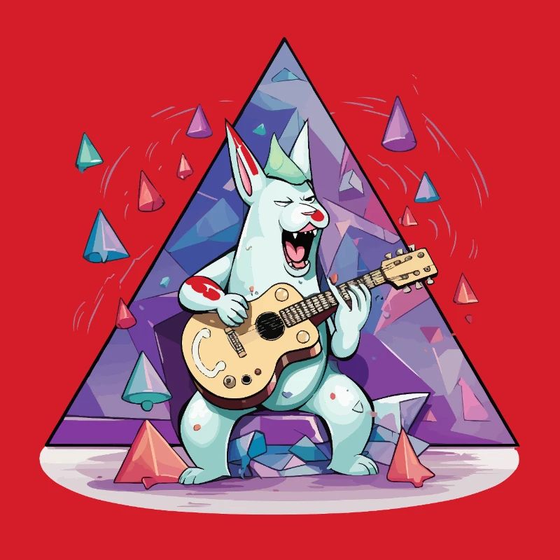 Kristallbunny mit Gitarre