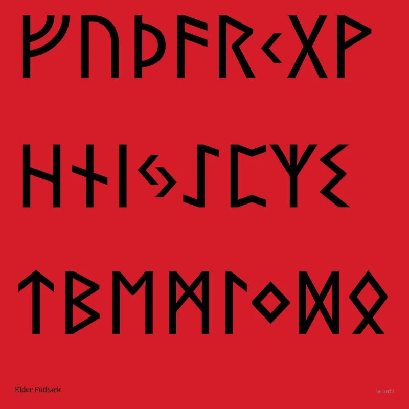 Elder Futhark (schwarz)