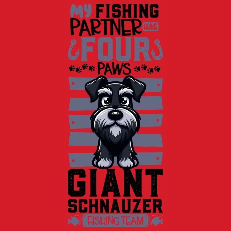 Pêche et schnauzer géant