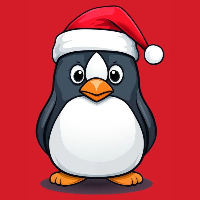 Weihnachtsmann Pinguin